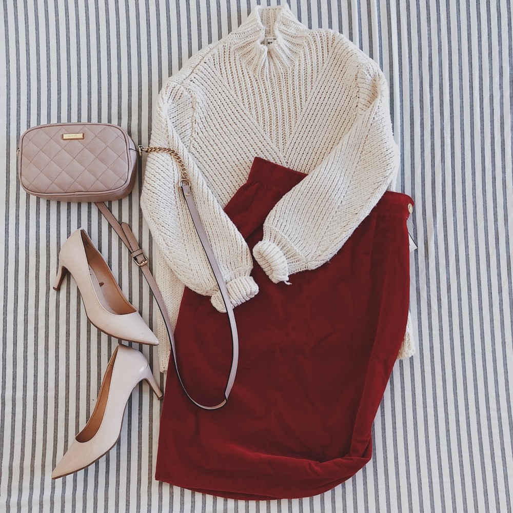 Vivienne Westwood red velvet skirt